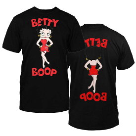 お尻フリフリ モンローウォーク 両面プリント ベティ・ブープ Tシャツ 黒 Betty Boop Tee FROM USA 映画 コミック 漫画 キャラクター ヒーロー！◇値引きクーポンと39ショップ限定条件クリアで送料無料