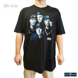 とっても大きいサイズ 並行輸入品 MLBドジャース 公式ライセンス BIG3と 山本由伸Tシャツ大谷翔平、ムーキー・ベッツ、フレディ・フリーマン ROTOWEAR社 正規品Eyez On LA T-Shirt FROM USA