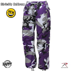 自在な動き パラシュート ファティーグパンツ ダンシング仕様 ダンス バイオレット迷彩USA ロスコ CAMO Paratrooper Fatigue Pants！◇値引きクーポンと39ショップ限定条件クリアで送料無料