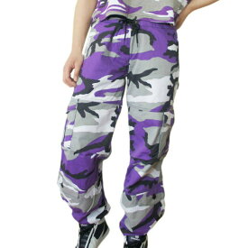 自在な動き パラシュート ファティーグパンツ ダンシング仕様 ダンス バイオレット迷彩USA ロスコ CAMO Paratrooper Fatigue Pants！◇値引きクーポンと39ショップ限定条件クリアで送料無料