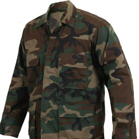 ビッグサイズ (USA) 迷彩B.D.U.ジャケット ウッドランドカモ ミリタリーアウター ロスコROTHCO Color Camo B.D.U SHIRTS！◇値引きクーポンと39ショップ限定条件クリアで送料無料