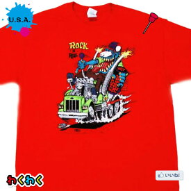 ラットフィンク RATFINK 赤いTシャツ ロックンロール 映画 コミック 漫画 キャラクター ヒーロー！◇値引きクーポンと39ショップ限定条件クリアで送料無料